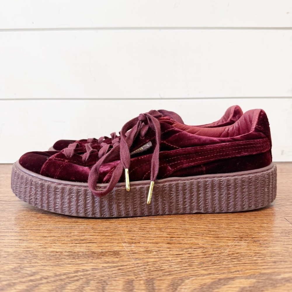 Fenty x Puma | Men’s Velvet Creeper Sneaker in  Burgundy, Rihana, Size 10